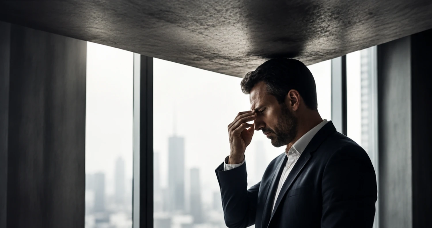 Empresario dentro de una inmobiliaria